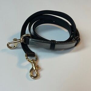 Coach NWOT Black Leather with Gold Hardware